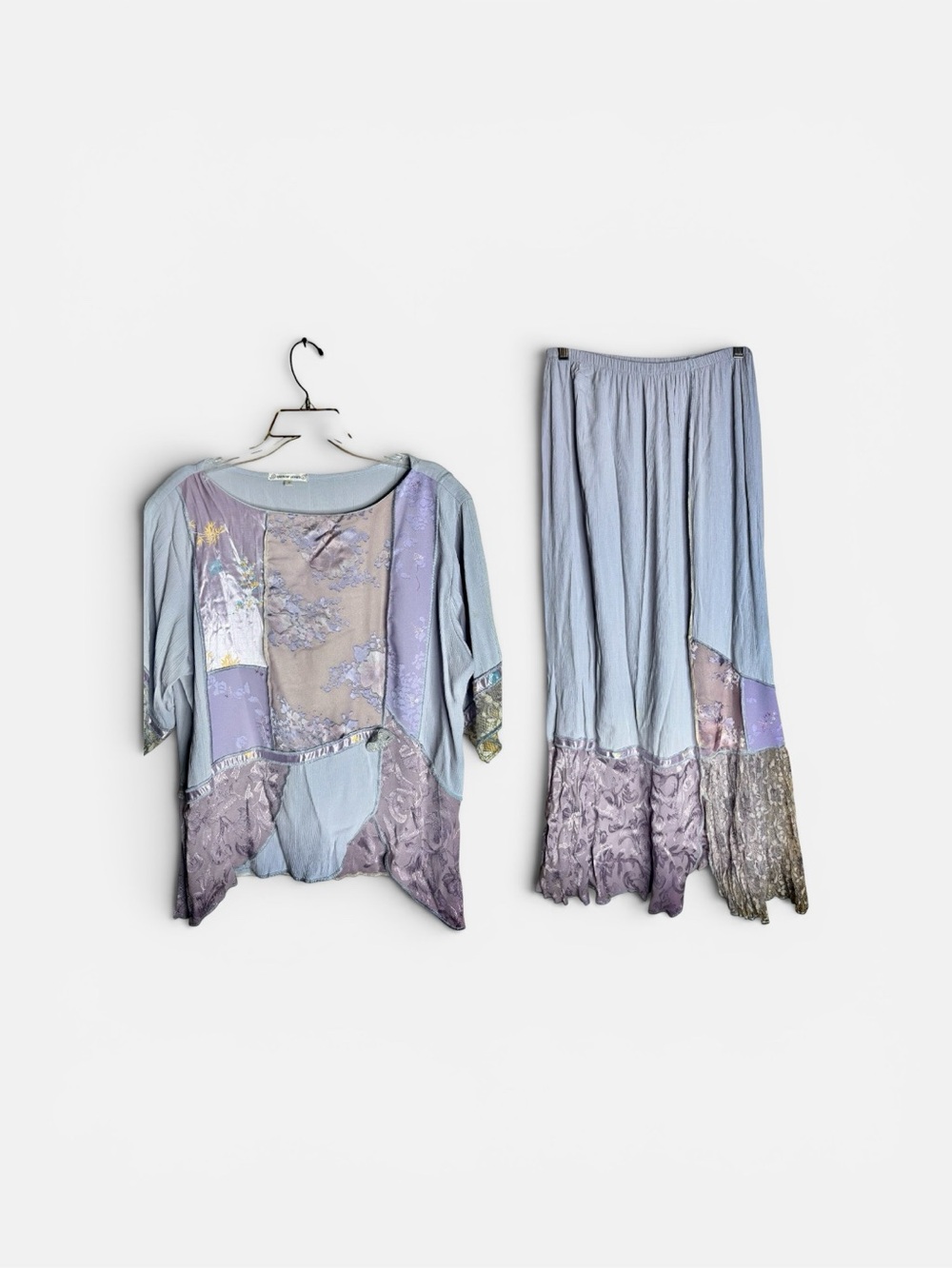 Spencer Alexis 2 Piece Skirt Set Size 12 Art To Wear Lagenlook Boho ISA
